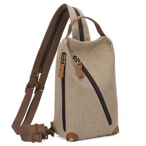 8718 Canvas Sling Bag Crossbody Bags Small Backpack Pack Travel Purse